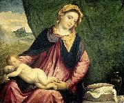 Paris Bordone, Madonna with Sleeping Child